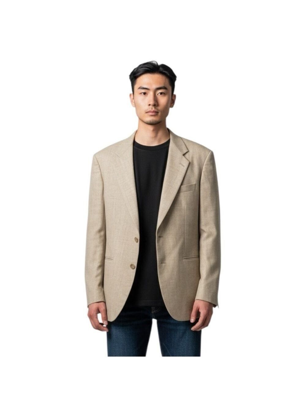 Cambridge Members Men’s Tan Plaid Blazer Size 44S Classic Fit Sport Coat Jacket